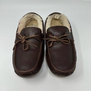 UGG Men's Dark Brown Leather Loafers